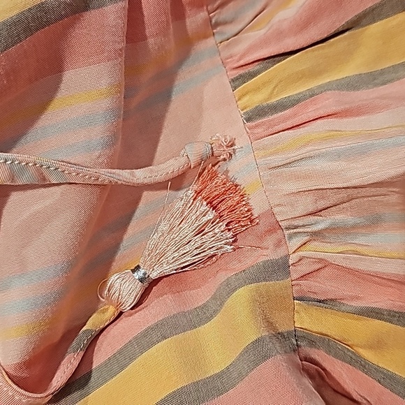 Matilda Jane Apricot tiered striped skirt size large - Picture 6 of 6